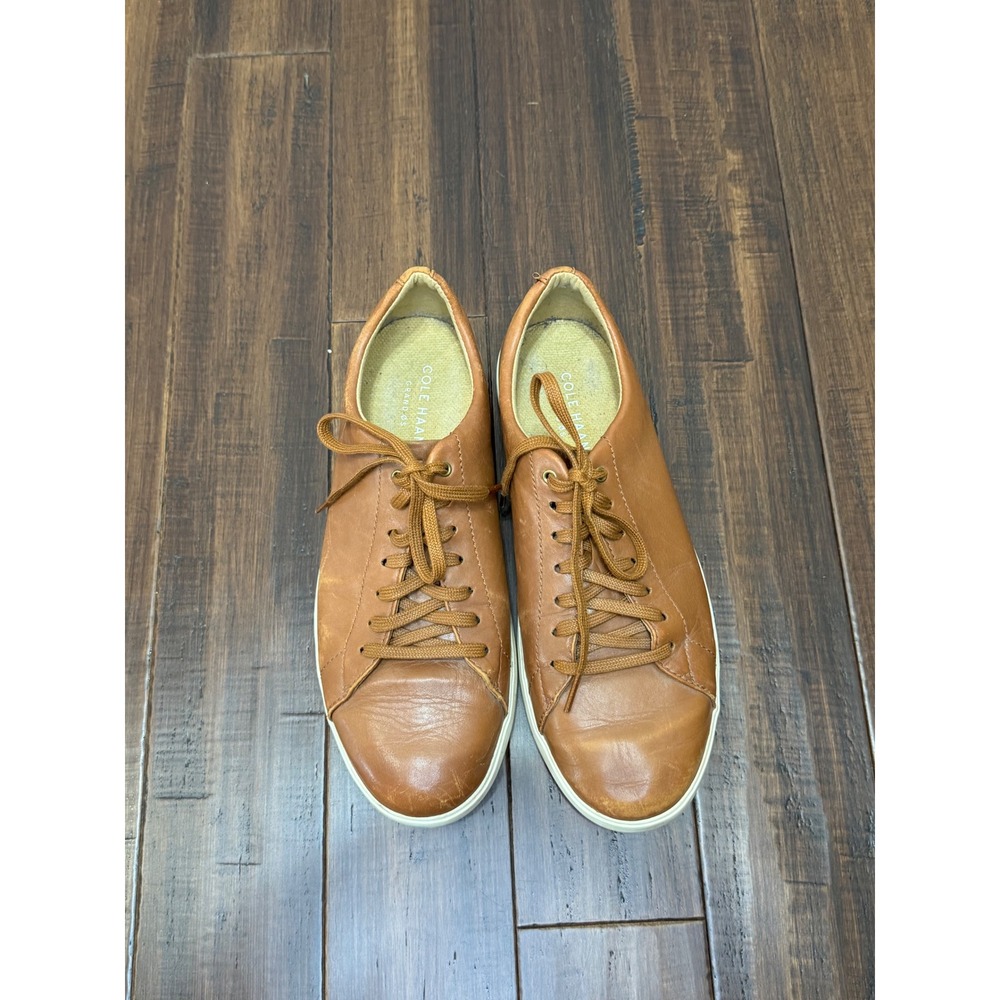 Cole Haan Mens Grand Crosscourt II British Tan Leather Sneakers C26521 Size 9 M